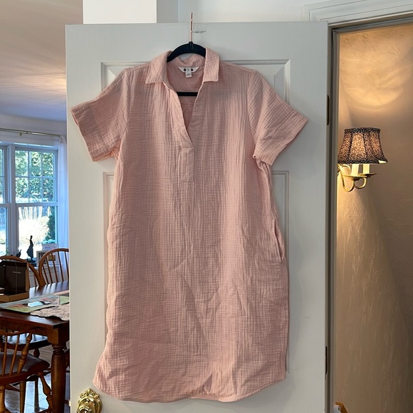 Costco Pink Gauze Dress With Pockets Size Medium NWOT - Picture 1 of 5